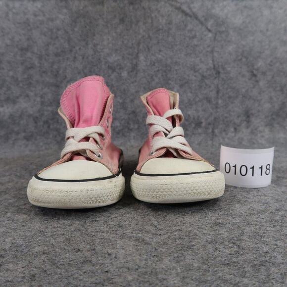Converse Shoes Baby 5 Sneakers Chuck Taylor All Star Hi Top Pink Canvas Toddler - Picture 3 of 13